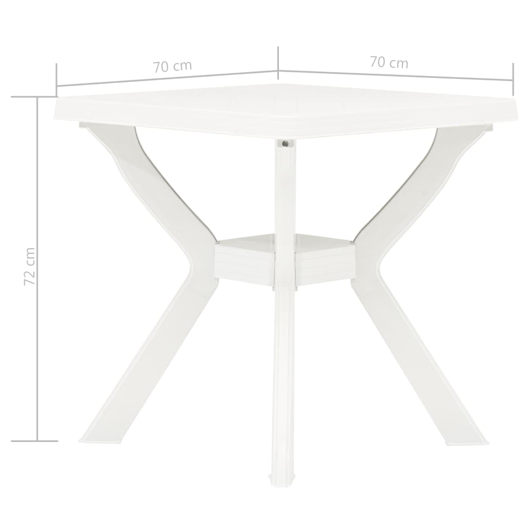 Bistrotisch Weiss 70x70x72 cm Kunststoff